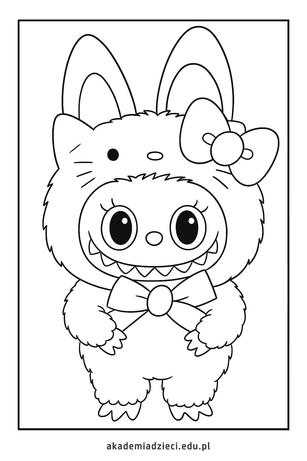 Labubu Hello Kitty kolorowanka